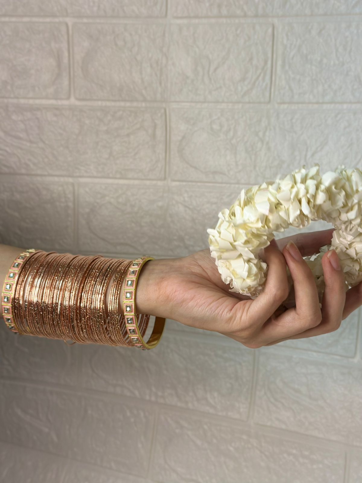The Blush Heritage bangle Stack
