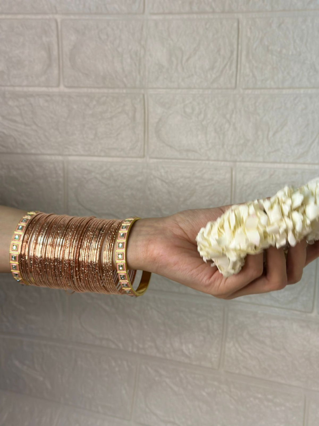 The Blush Heritage bangle Stack