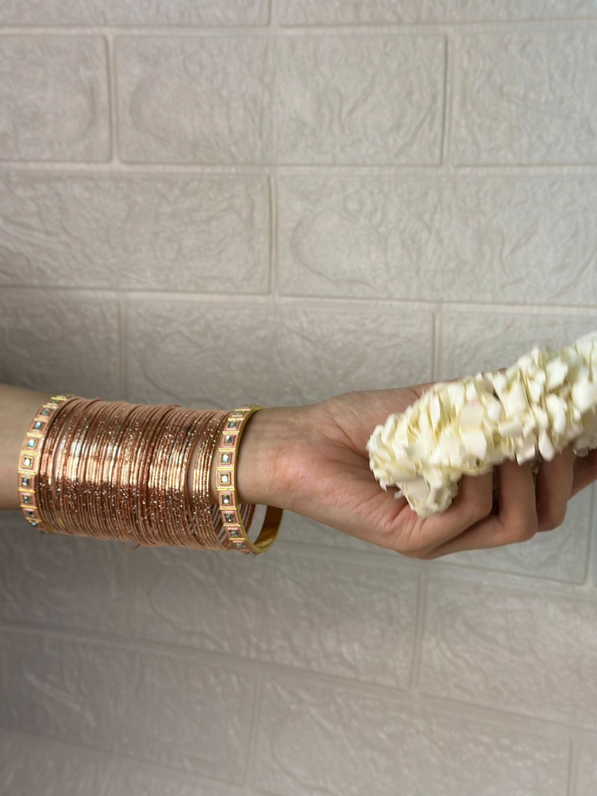 The Blush Heritage bangle Stack