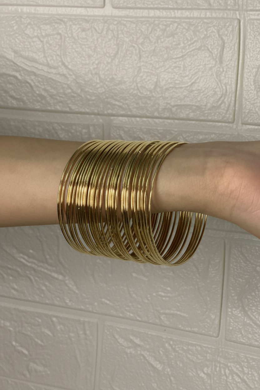 Gold Bangles steel (35 Pieces)