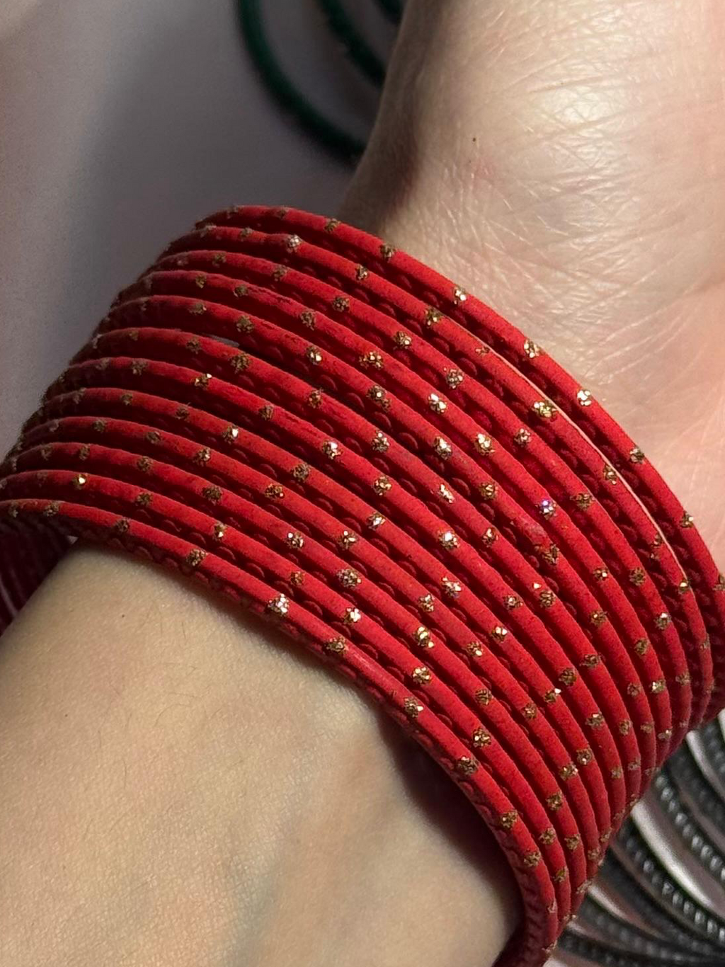 Basant bangles- 12 bangles red