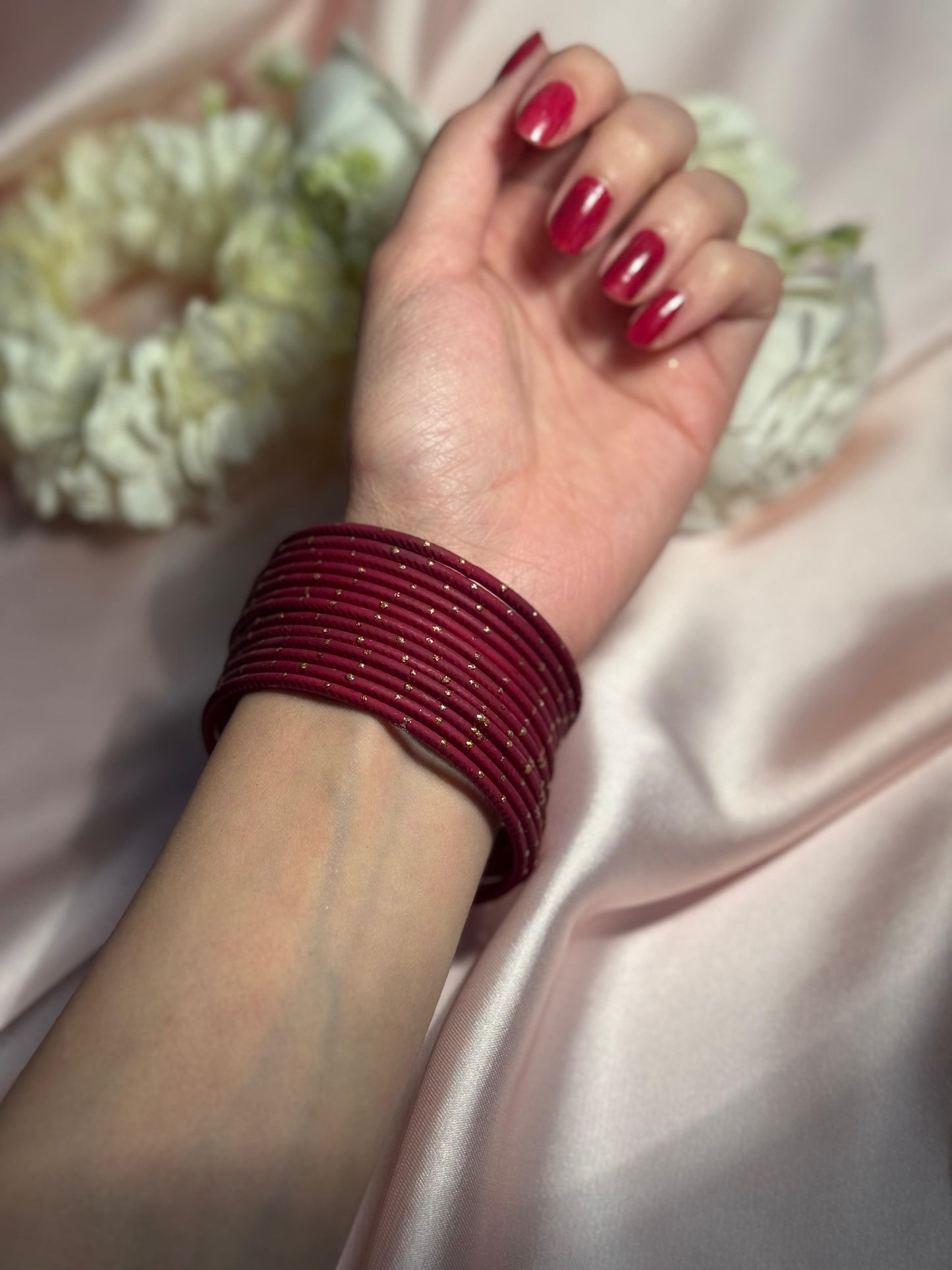 Basant bangles 12 - maroon