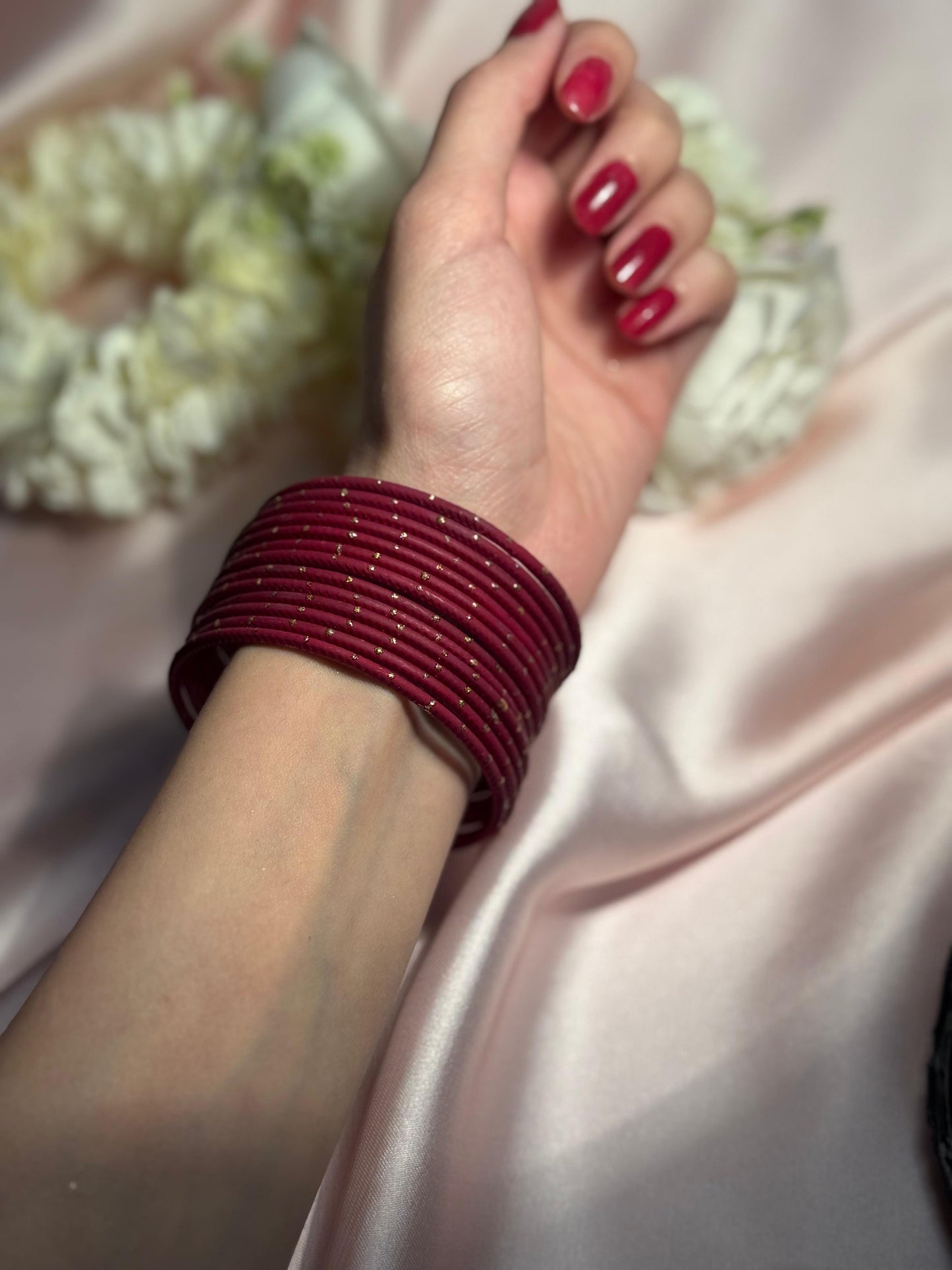 Basant bangles 12 - maroon