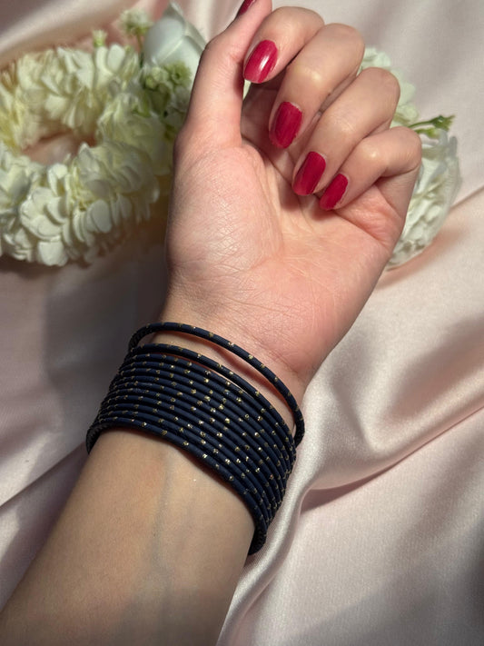 Basant bangles 12 -Dark blue