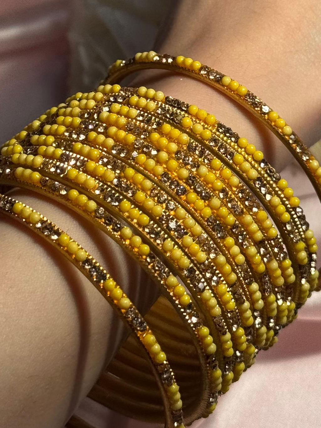 Neha Bangles (Yellow and Gold)