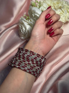 Neha Bangles (Brown, Silver and Pearl)