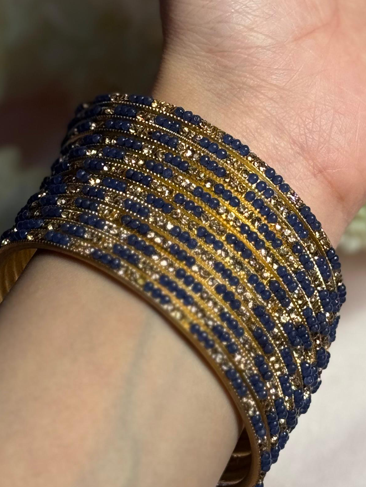 Neha Bangles (blue gold)