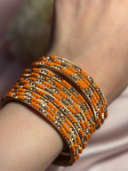 Neha Bangles (orange gold)