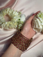 Neha Bangles (gold and coral)