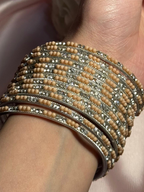 Neha Bangles (peach and silver)