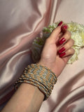Neha Bangles (peach and silver)