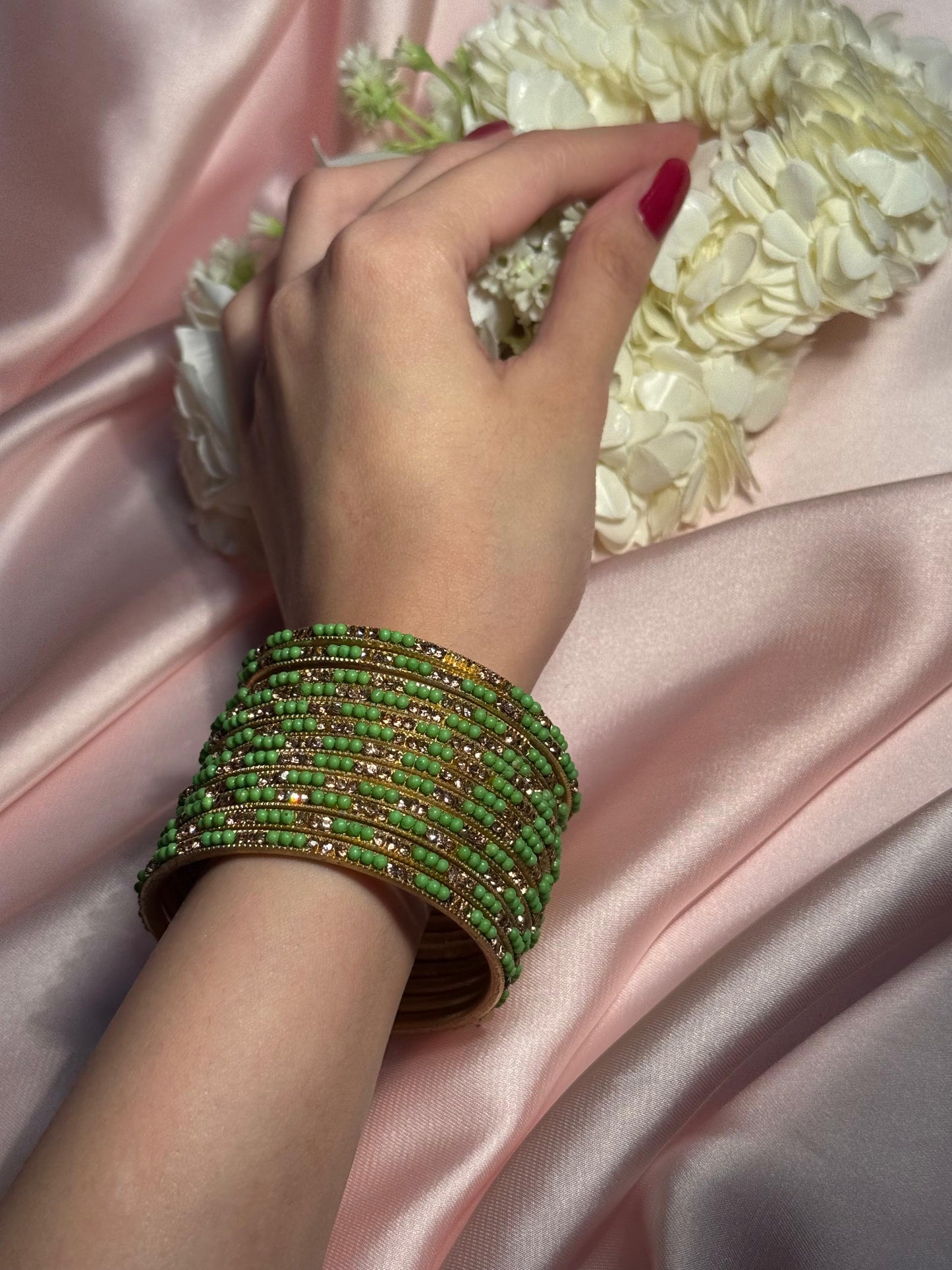 Neha Bangles (green gold)