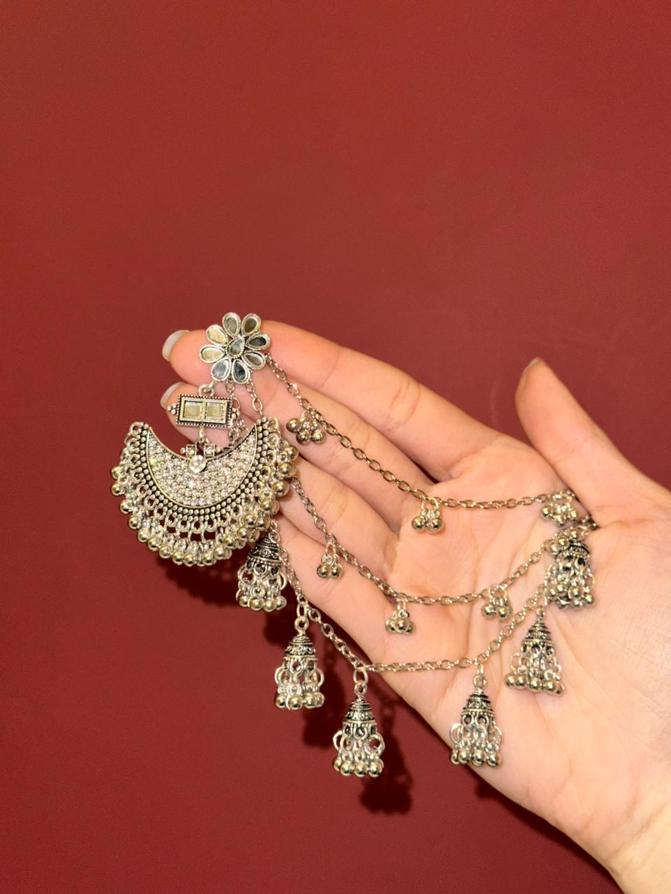 half moon earrings with saharay