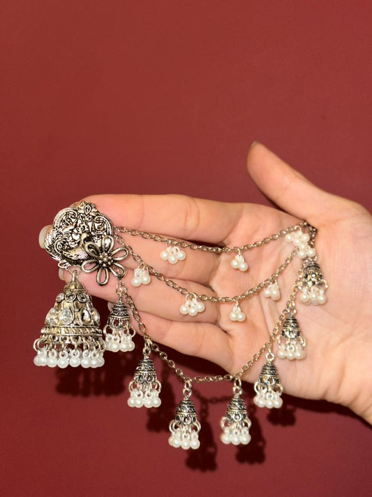 moor phool with silver saharay