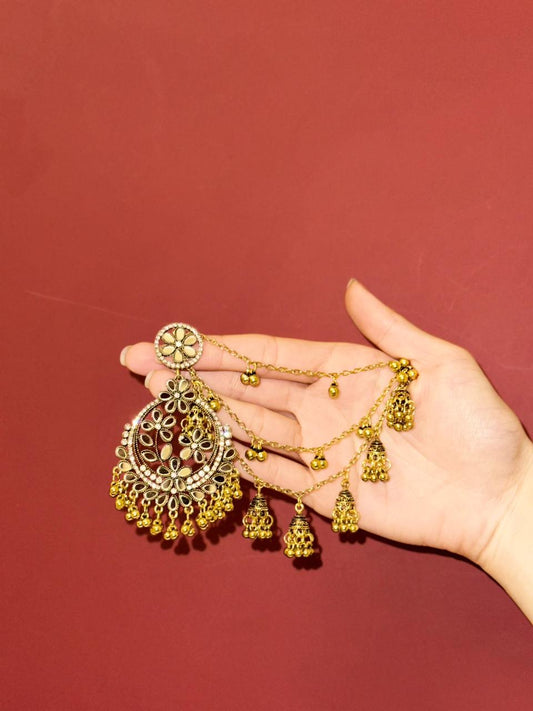 phool earrings with saharay