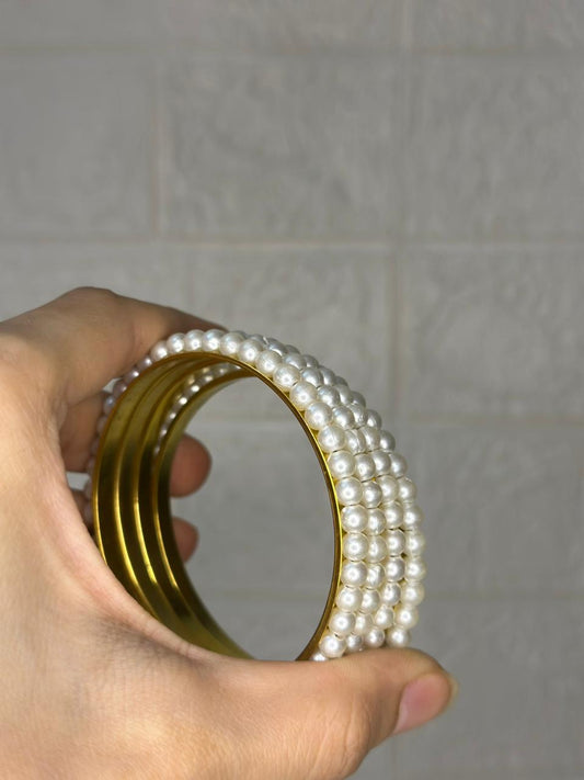 pearl bangles set of 4