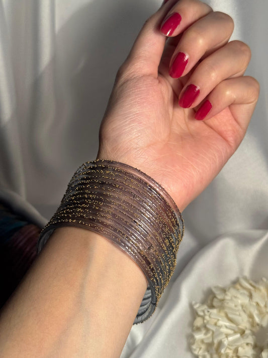 Raindrop bangles 2- grey eid collection