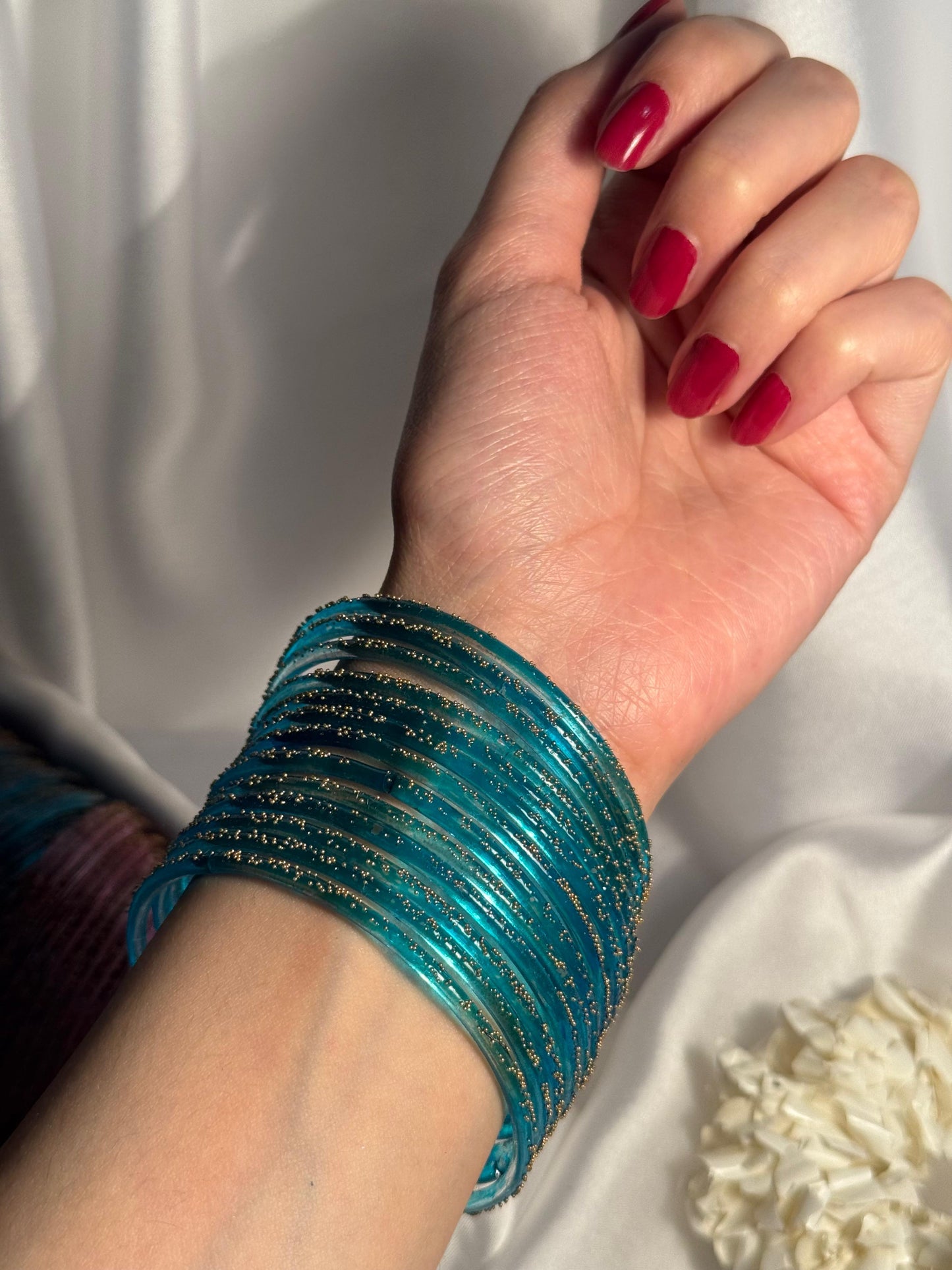 Raindrop bangles 2- turquoise eid collection