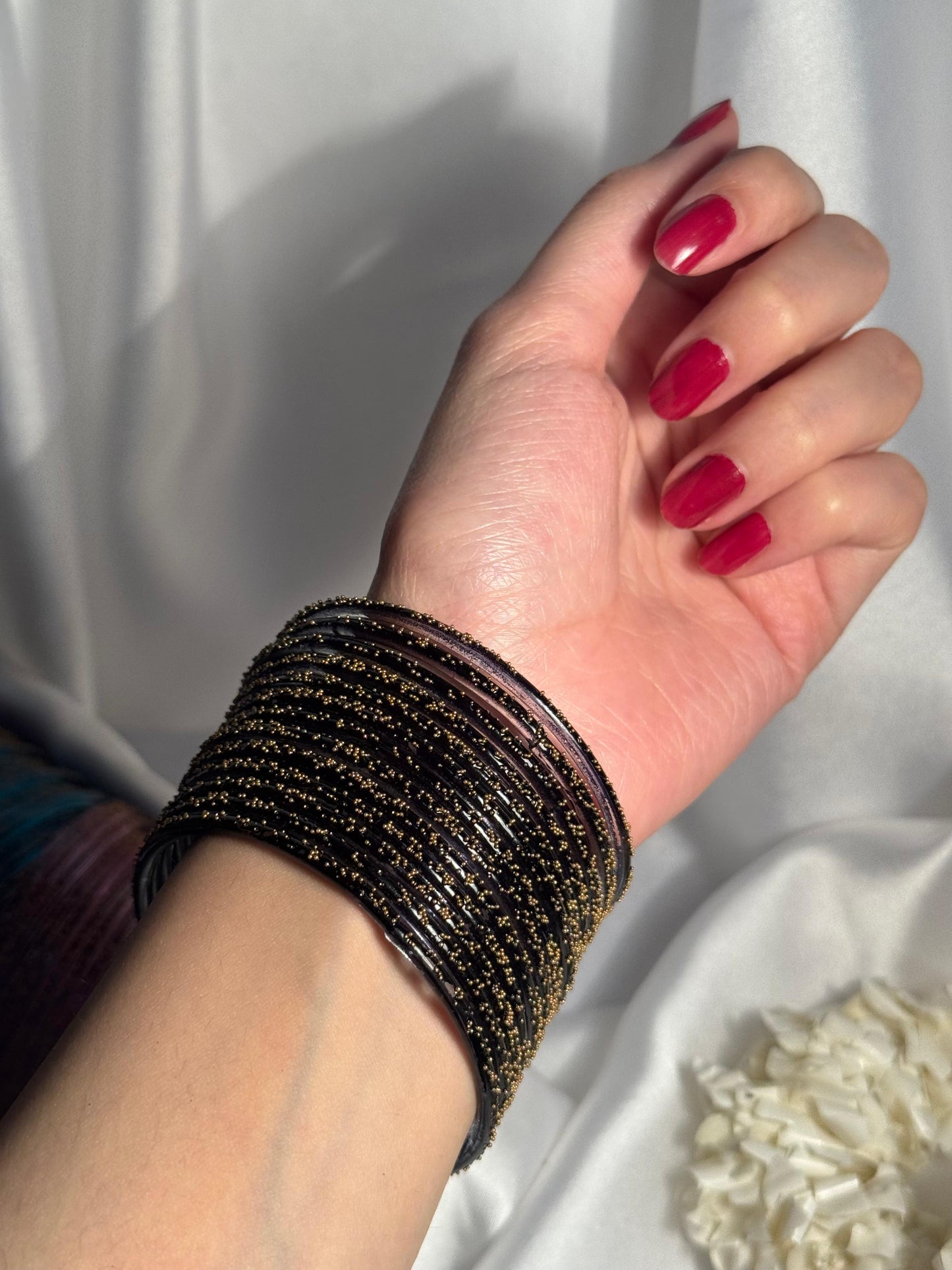 Raindrop bangles 2- black eid collection