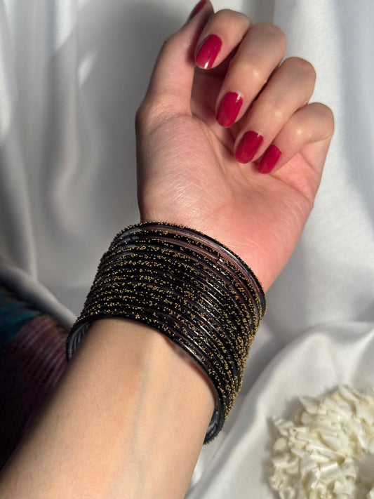 Raindrop bangles 2- black eid collection