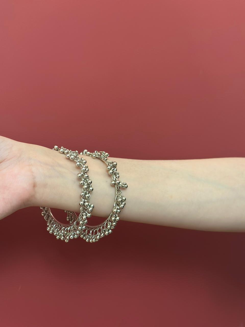 Ghungroo Bangles-white