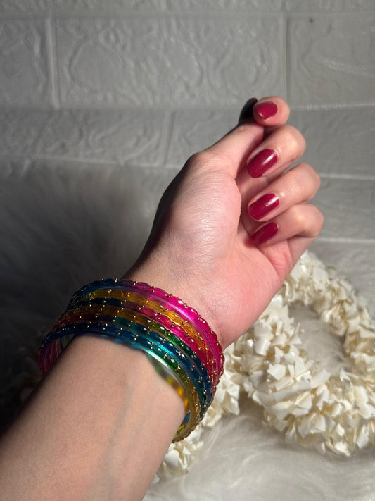 Raindrop bangle (7) - multi