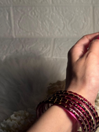 Raindrop bangle (7) -  maroon
