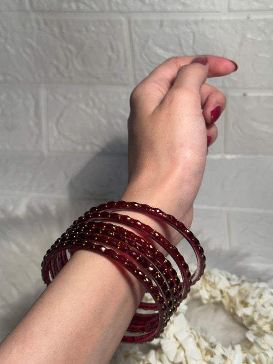 Raindrop bangle (7) - wine