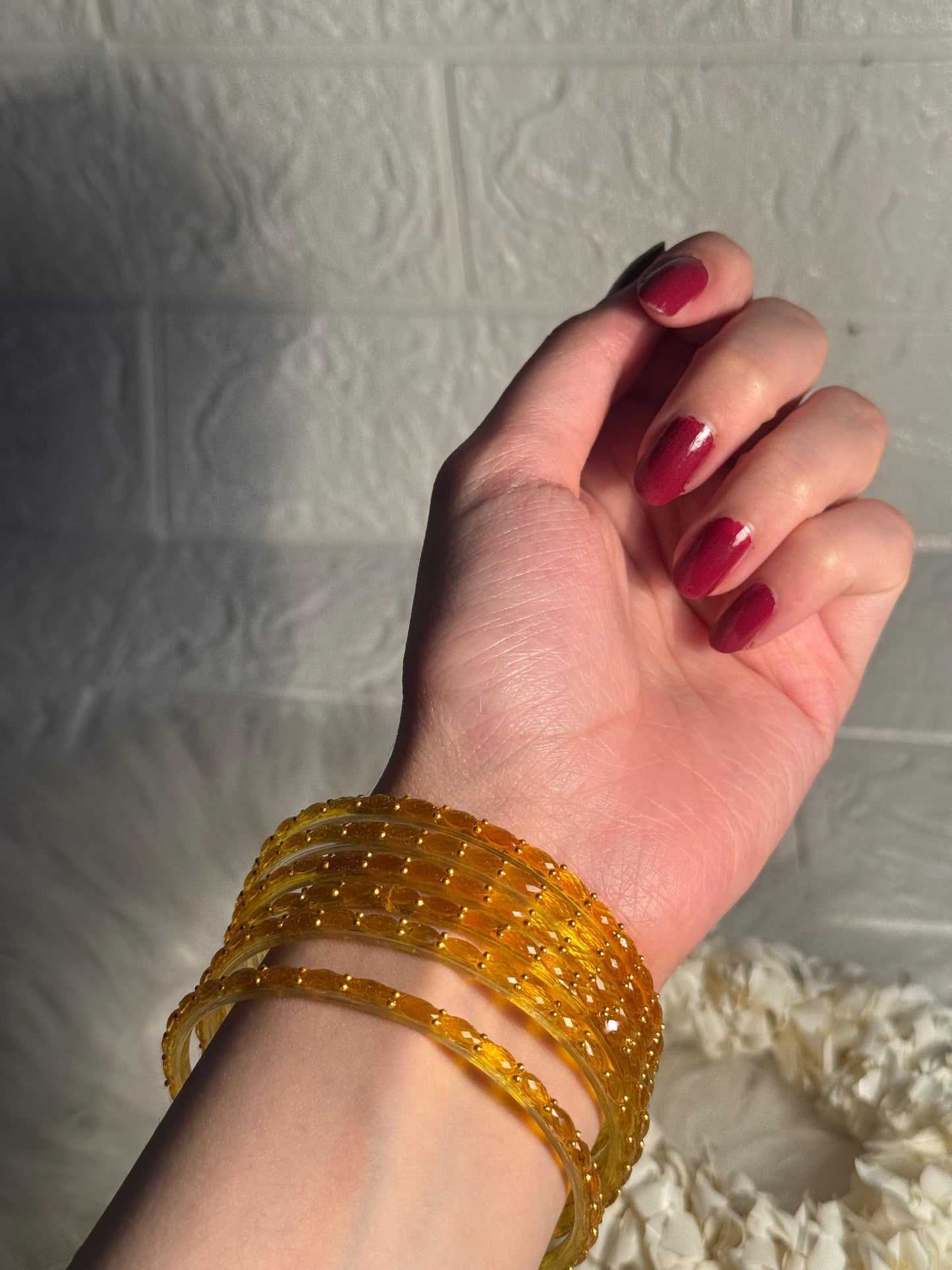 Raindrop bangle (7) - yellow