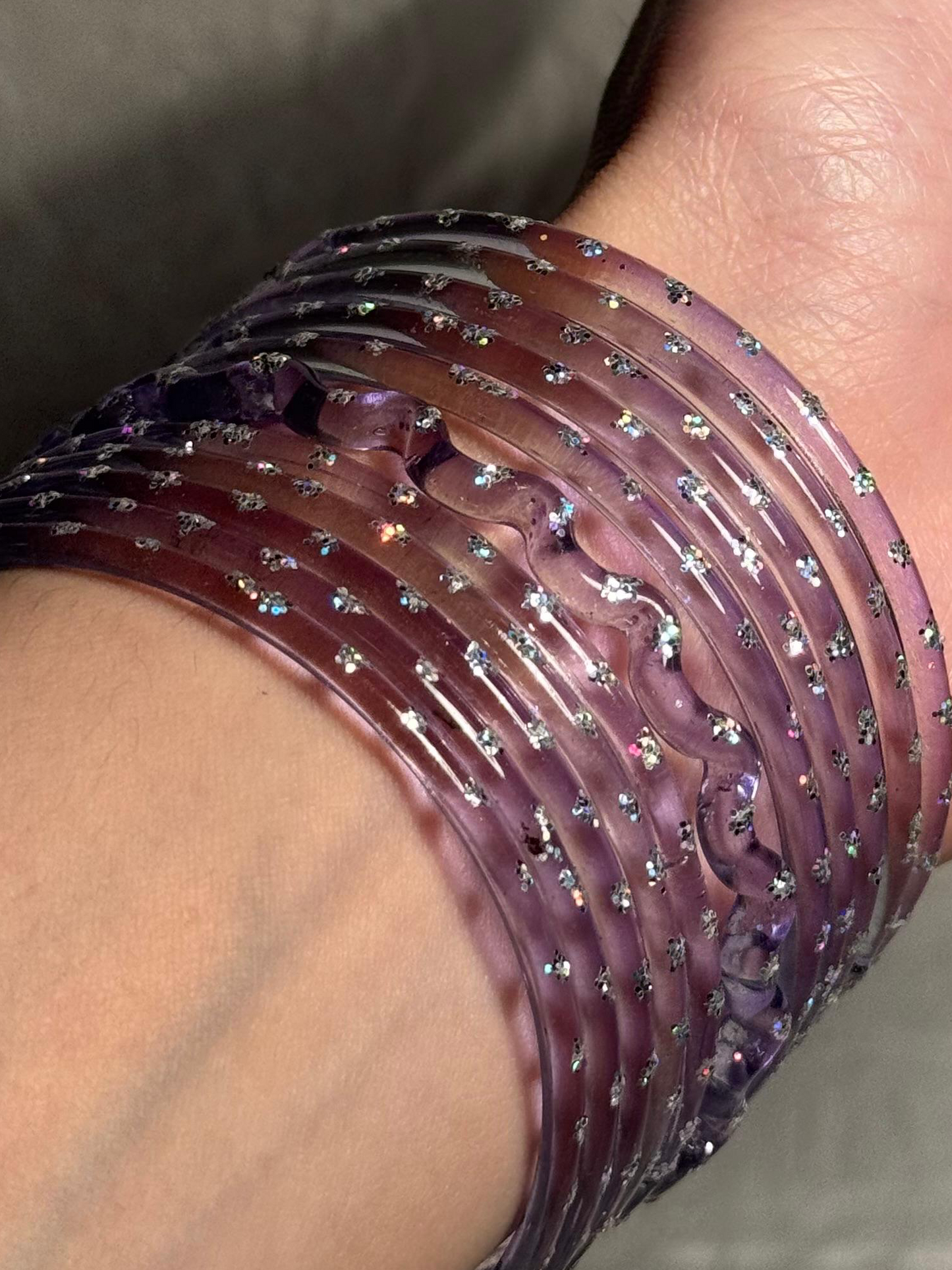 Raindrop bangle (6)-Lilac