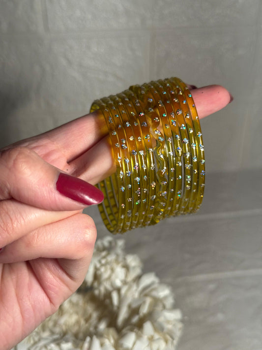 Raindrop bangle (6)yellow