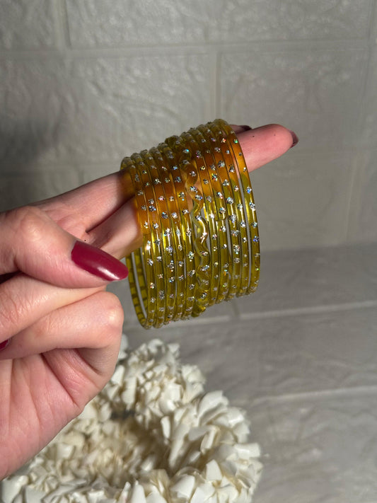 Raindrop bangle (6)yellow