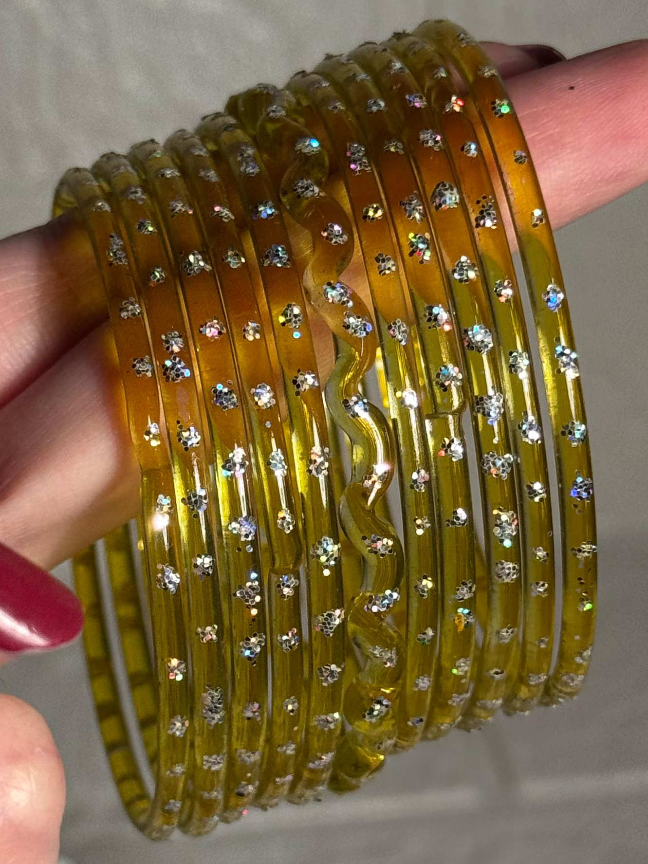 Raindrop bangle (6)yellow