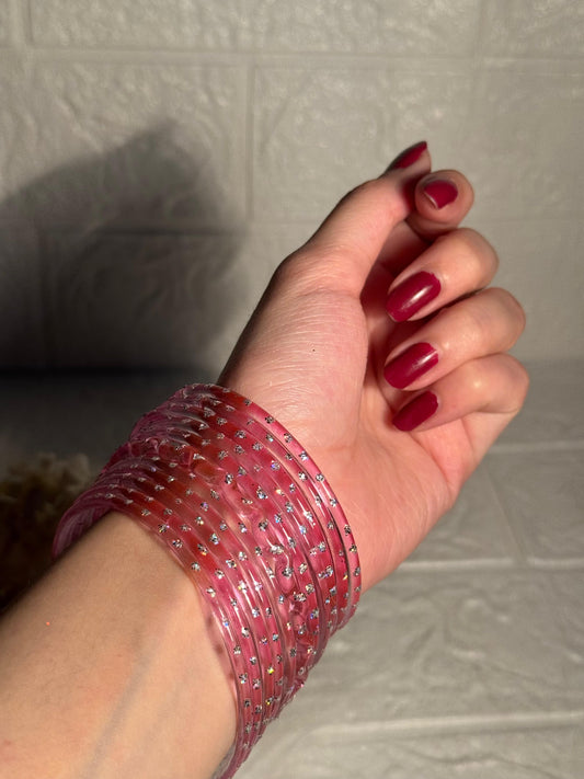 Raindrop bangle (6)pink