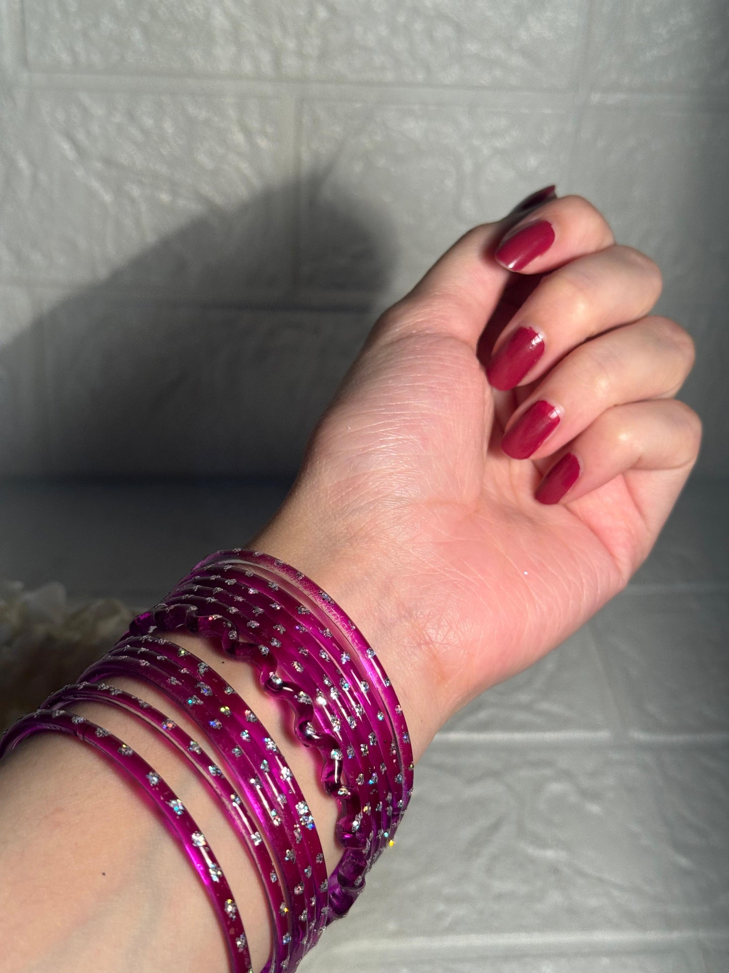 Raindrop bangle (6) purple