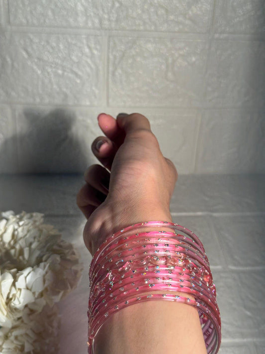 Raindrop bangle (6) pink