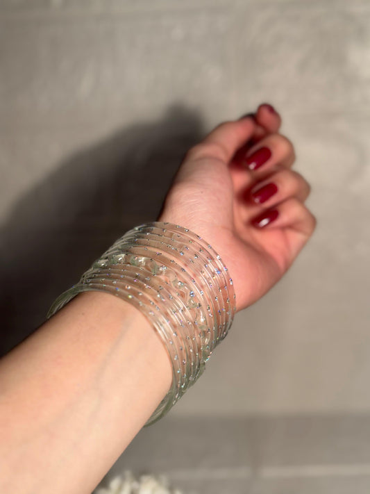 Raindrop bangle (6)clear
