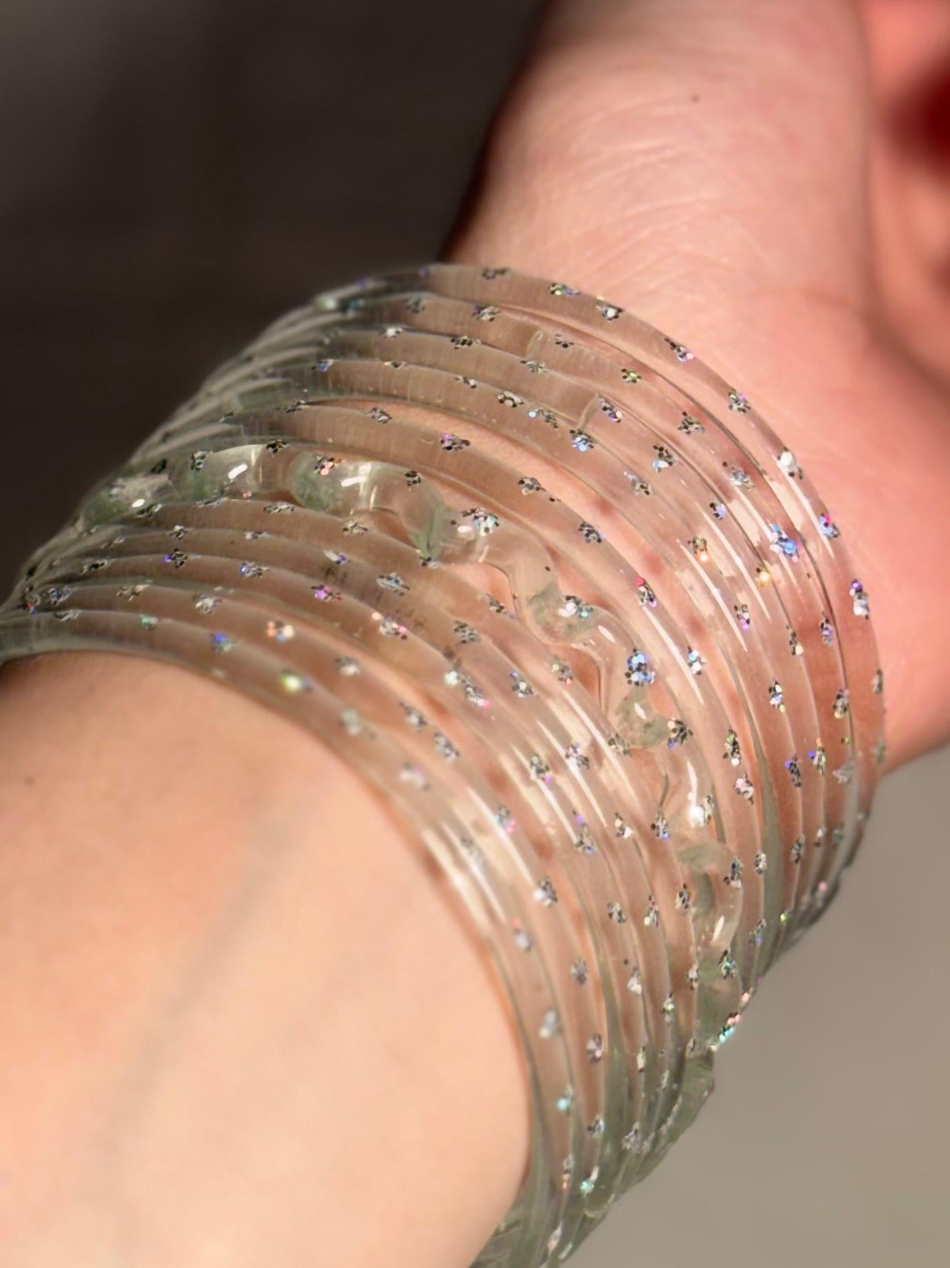 Raindrop bangle (6)clear