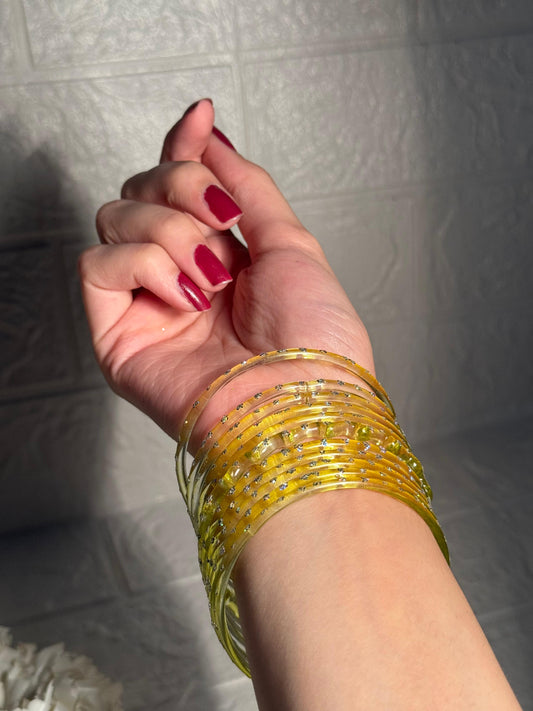 Raindrop bangle (6) lime