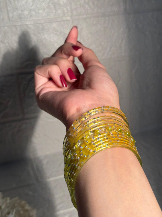 Raindrop bangle (6) lime