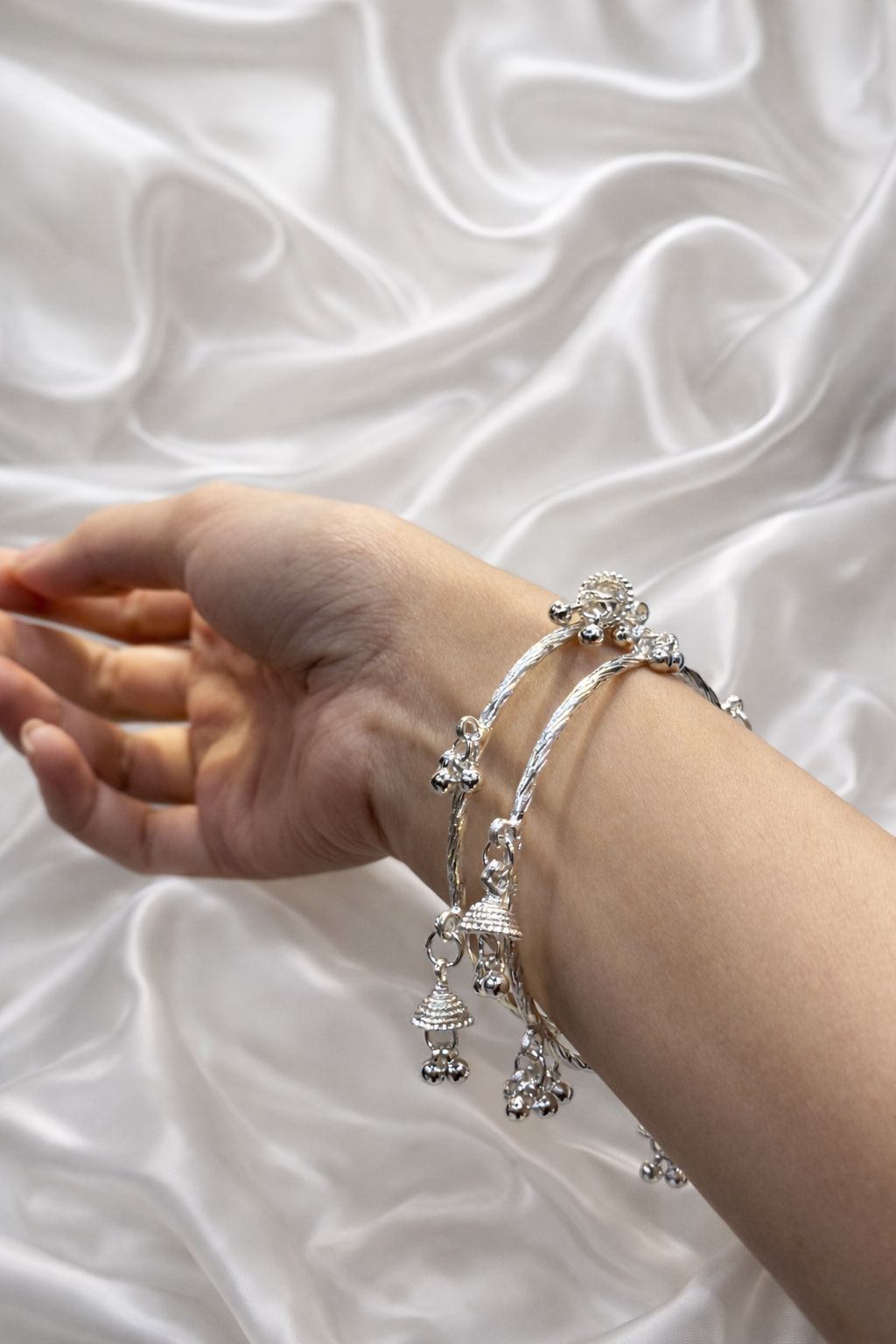Ghungroo white chand raat collection