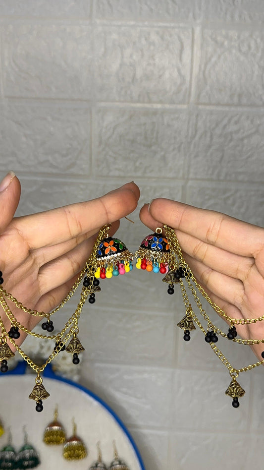 Char Pati Phool Jhumka-multi with saharay