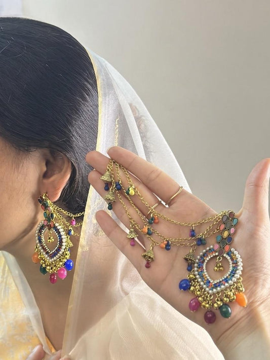 Cham Cham Bali-multi-(Noor-Bano-Collection) with saharay