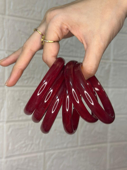 Jelly bangles maroon