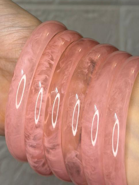 Jelly bangles pink
