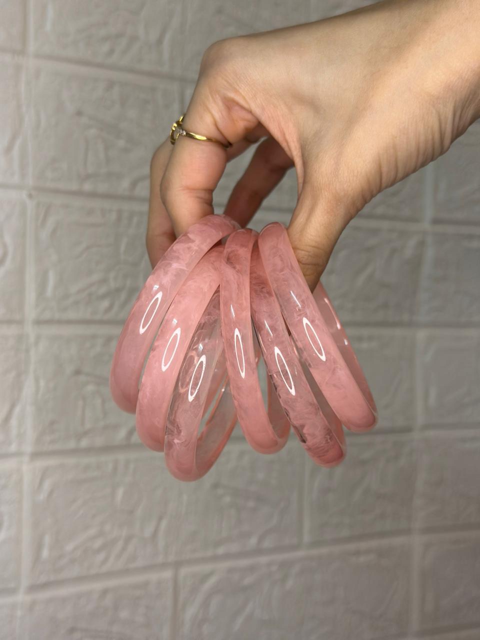 Jelly bangles pink