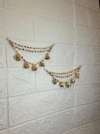 Multi and Gold jhumkay walay saharay