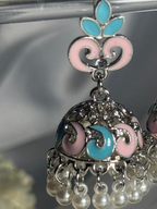 Teen Booti silver Rang-e-desi pink blue