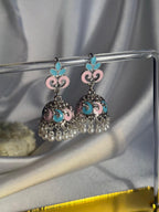 Teen Booti silver Rang-e-desi pink blue