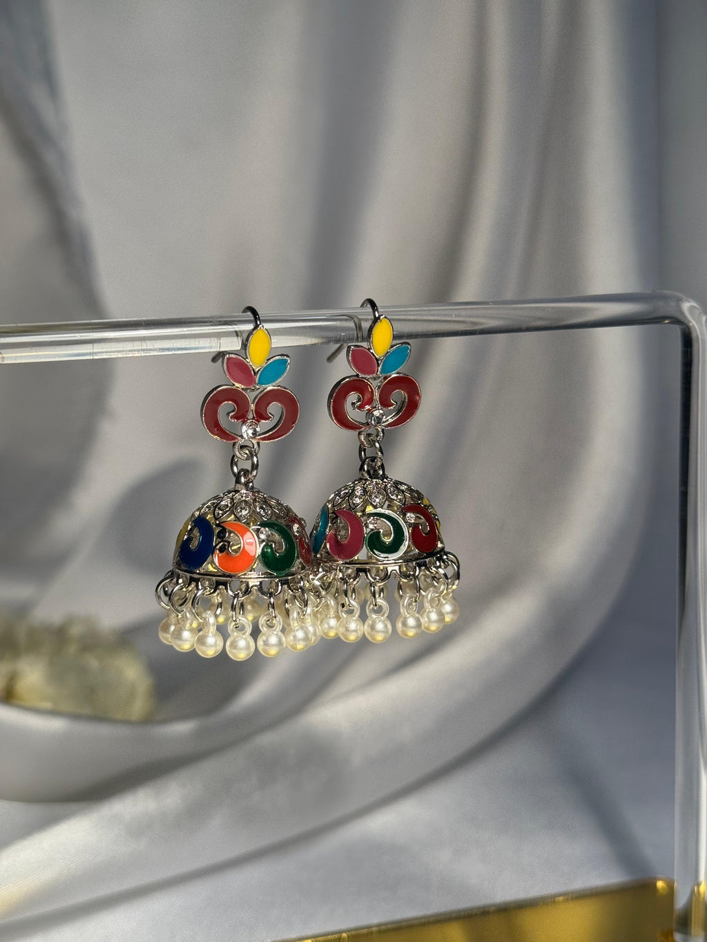 Teen Booti silver Rang-e-desi multi